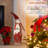 Country Snowman Statue Lighted Display