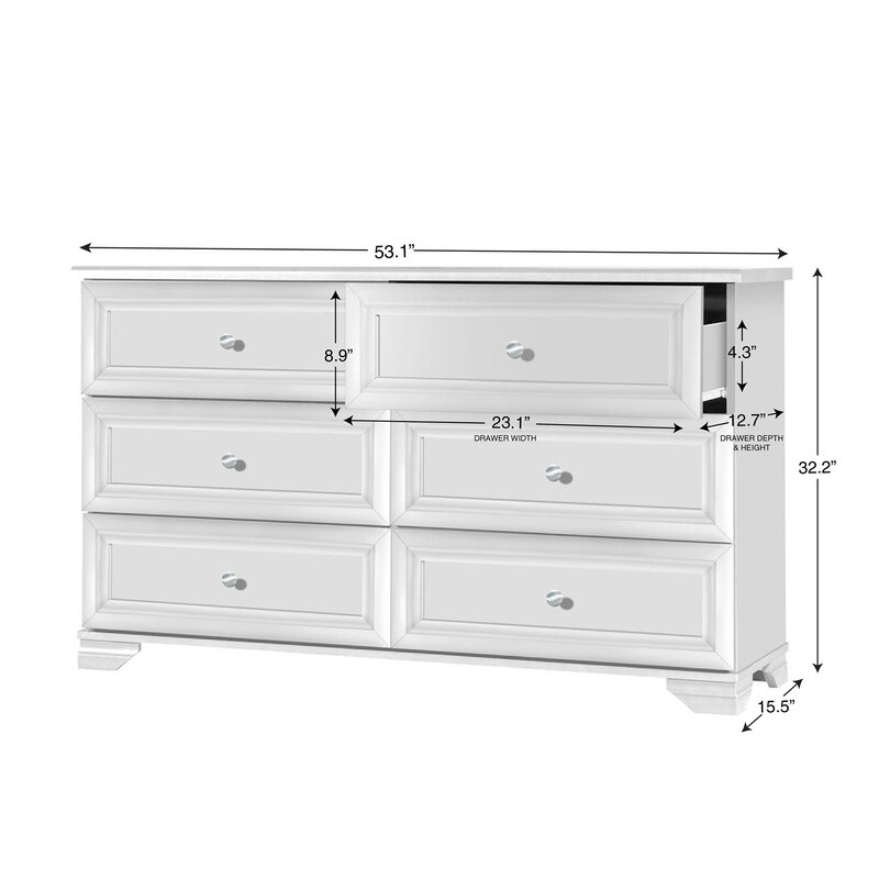 Three Posts™ Baby & Kids Essex Kids 6 - Drawer Dresser & Reviews | Wayfair