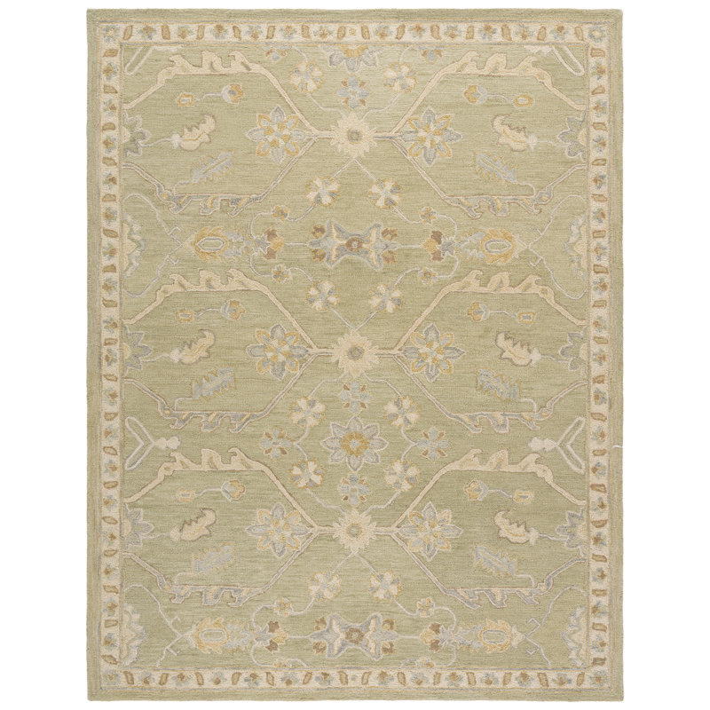 Blossom Hand Tufted Wool Moroccan Indoor Rug, Rectangle 8' x 10'