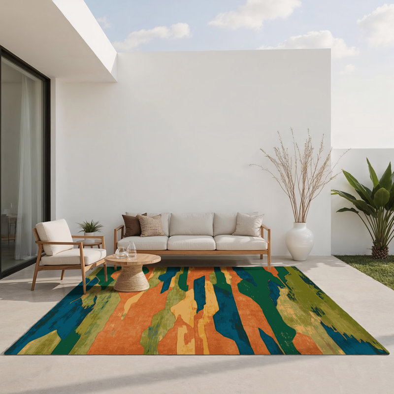 Tapis intérieur et extérieur Horizon Flow, Rectangle 3' x 5'