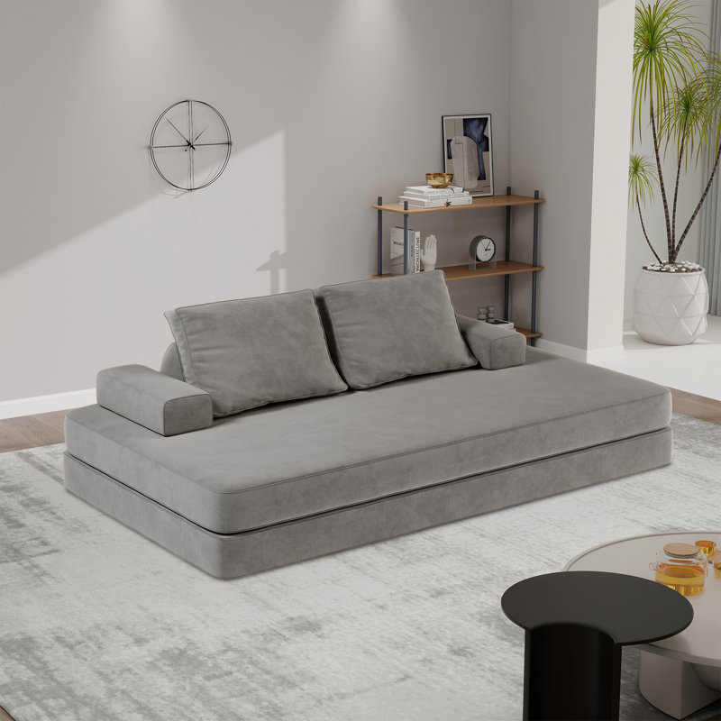 Canapé-lit l 86,6 po, Gris clair