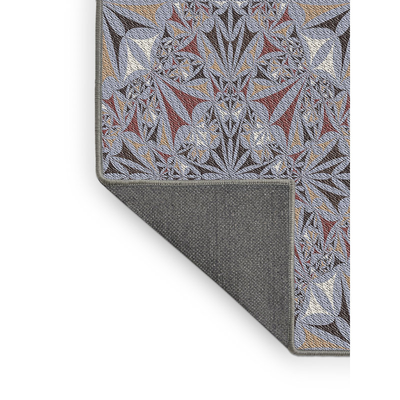 Tapis gris/brun à motifs, Rectangle 3 pi x 5 pi