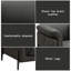 Chaise Tadi, cuir fleur noir