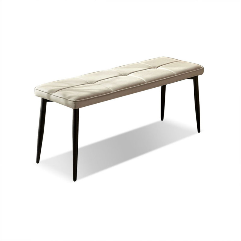 Beige Upholstered Bench, Beige