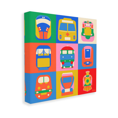 Various Bold Vehicles Canvas Wall Art Design By Carrie Cantwell