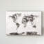« aquarelle map of the world map gray », peinture sur toile tendue-1830343240