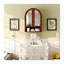 Armoire murale arquée avec portes en miroir et tablettes réglables-133672392