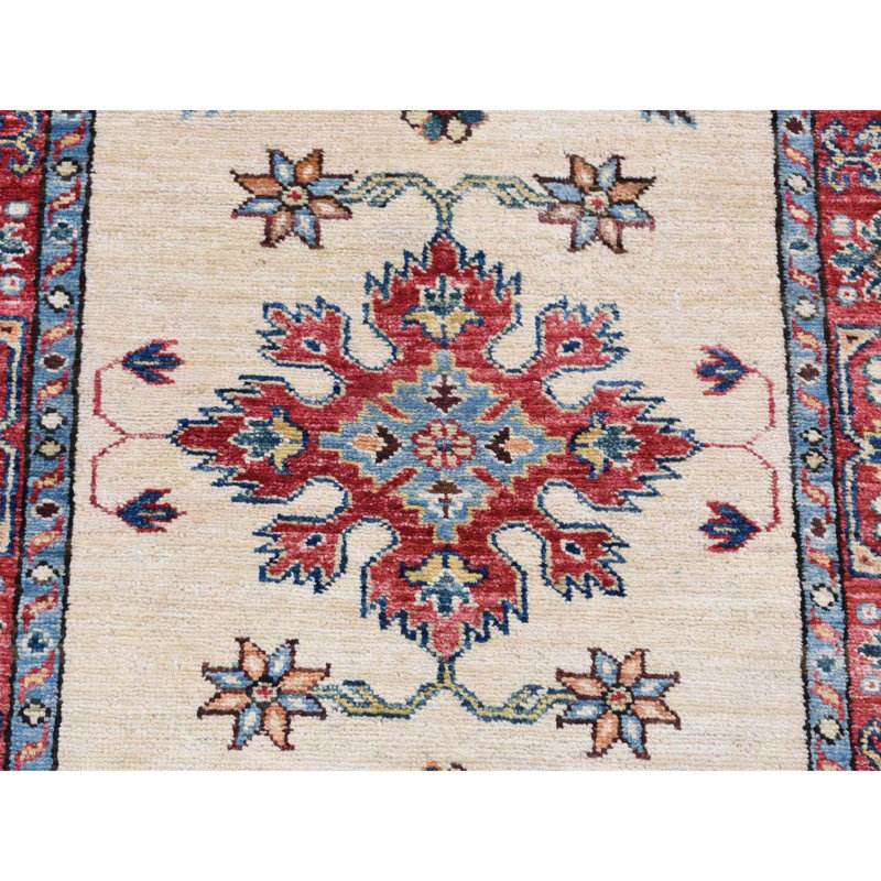 Tapis de couloir super blanc pur en laine noué à la main 2 pi 9 po x 8 pi 7 po 3C226E8D06F54E999BAE2D77DDC44F76