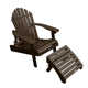Federigo Outdoor Adirondack Chair With Ottoman