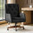 Kairos Transitional Leather Swivel Desk Chair with Adjustable Height and Button-Tufted Backrest-1726068031