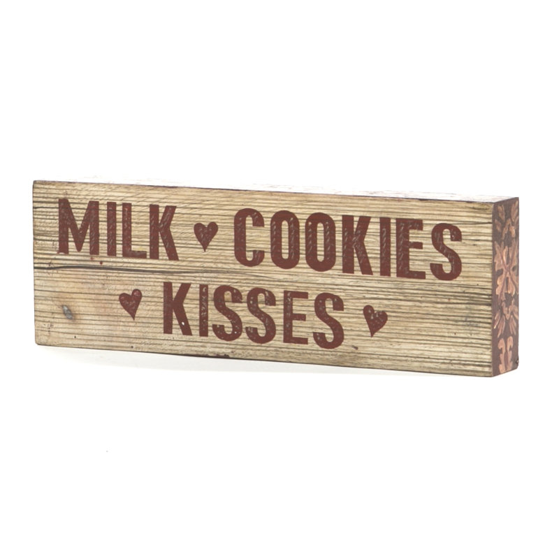 Art textuel sur bois horizontal suspendu