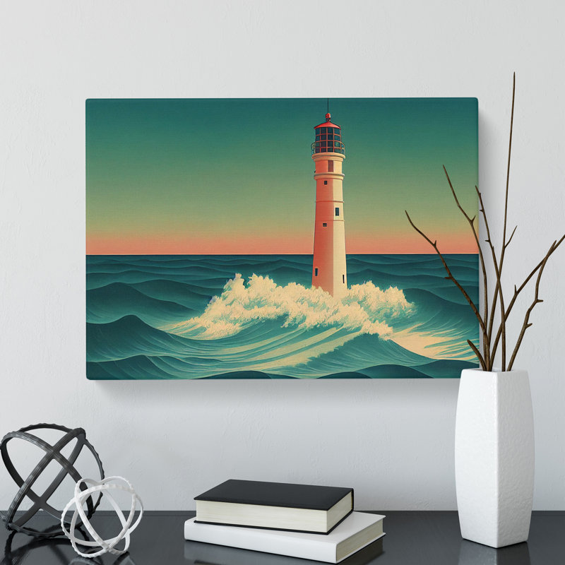 Deco Lighthouse Vol.1 - Wrapped Canvas, 40cm H x 60cm W x 3cm D