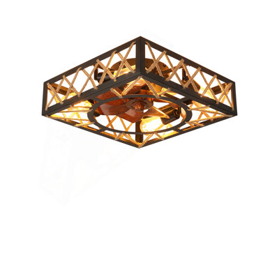 Ventilateur de plafond rustique et télécommande Farmhouse