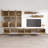 126" Modern Floating Wall Mounted Entertainment Center with 16-Color LED Lighting, High Gloss Finish-402871319