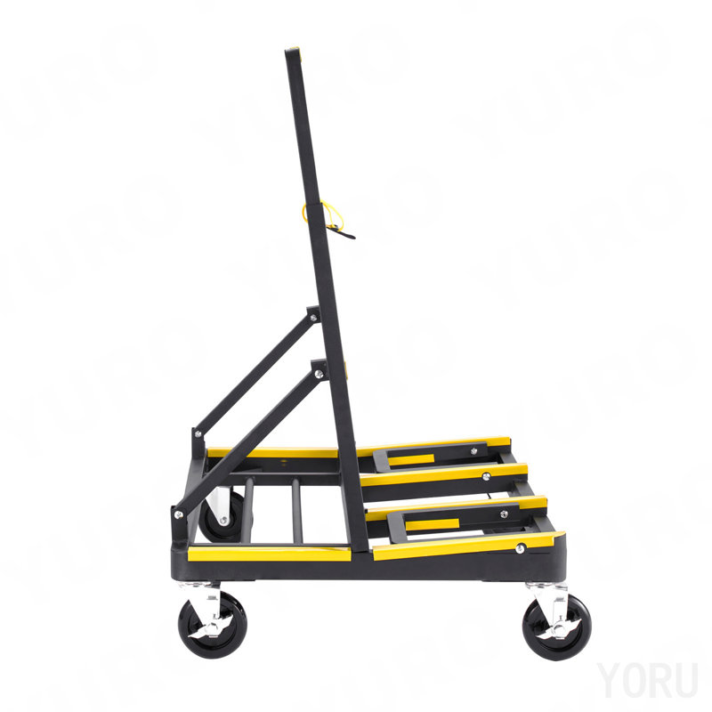 Chariot pour cloison sèche, capacité de charge de 1800 lb, chariot à panneau en acier avec 4 roulettes pivotantes et plateforme extensible, chariot à panneau pliable avec sangle d'arrimage pour la manipulation du contreplaqué, de la plaque de plâtre, du verre