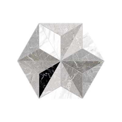Osiris 8" x 9" Marble Look Matte Porcelain Tile