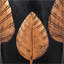 Table d'appoint d'extérieur en béton léger avec motif bohème et motif de feuilles, parfaite pour la décoration de patio et de jardin