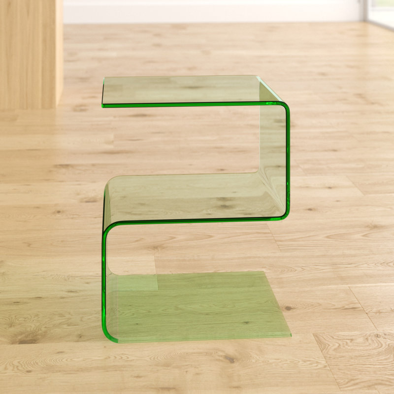 Alisa Glass Top End Table