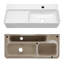 Lavabo de salle de bain console encastré à simple cuve en céramique avec planche à laver l 28 po x P 12 po