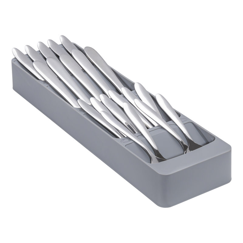 Rangement de tiroir et ustensiles de cuisine Adeboye H 2,25 po x l 15,5 po x P 4,25 po, gris