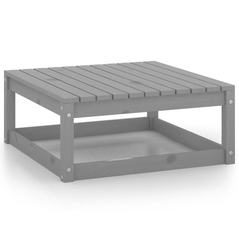  Garden Lounge Set  Solid Pinewood, Fabric (100% Polyester), Grey