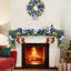 Guirlande de Noël 6 pi avec 20 lumières DEL, guirlande à piles avec fleurs et boucles