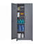 Armoires en métal, armoire à outils de nettoyage avec portes verrouillables, armoire de rangement pour outils à haut balai, armoire d'appoint-575213256-575213257
