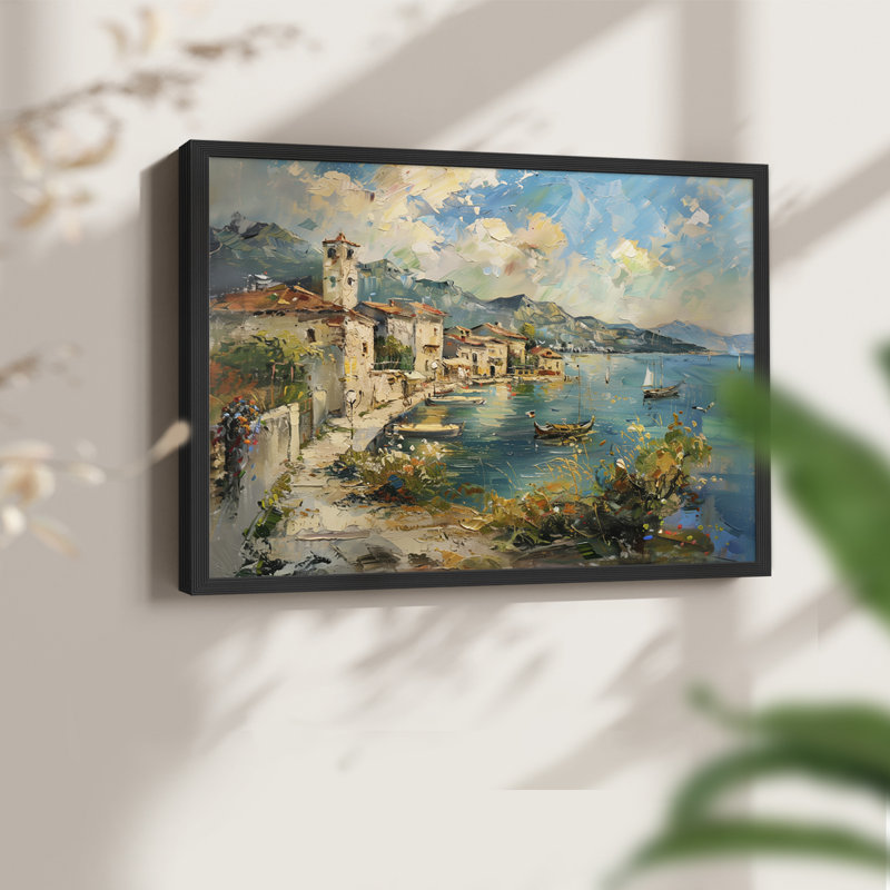Nautical Series-CXCV -Framed Print - Restickable, Black, 16" H x 20" W