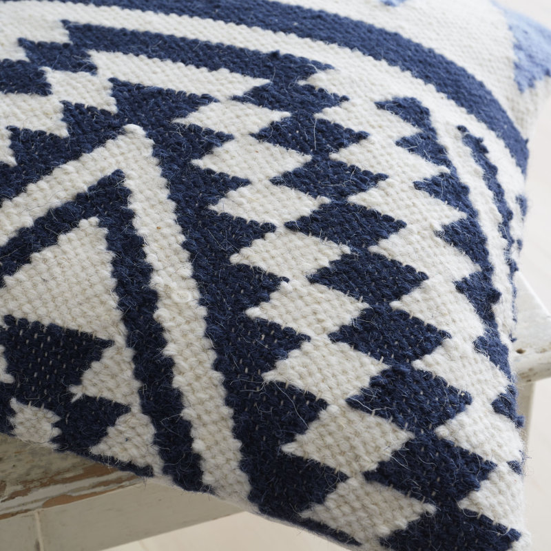 Amando Geometric Square Cushion, Blue