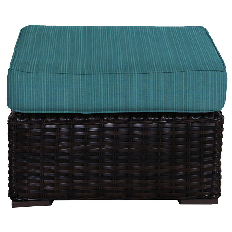 Repose-pieds d'extérieur avec coussin Sireci, Haute mer