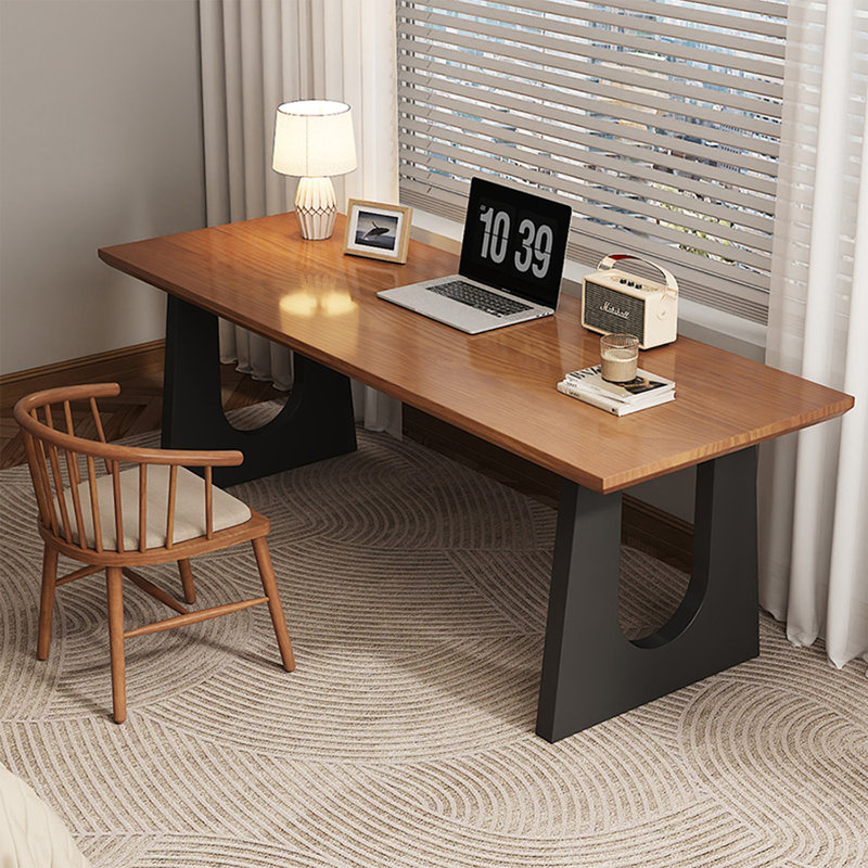 Bureau d'écriture rectangulaire en bois massif noyer, 29.53"H*70.87"W*23.62"D