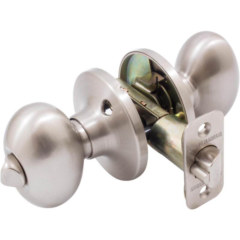 Poignée de porte à clé Springhill, Nickel satiné
