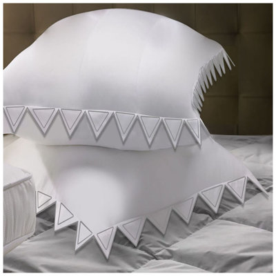 Ashley 400TC Cotton Traingle Embroidery Sateen Solid Euro Pillow Sham