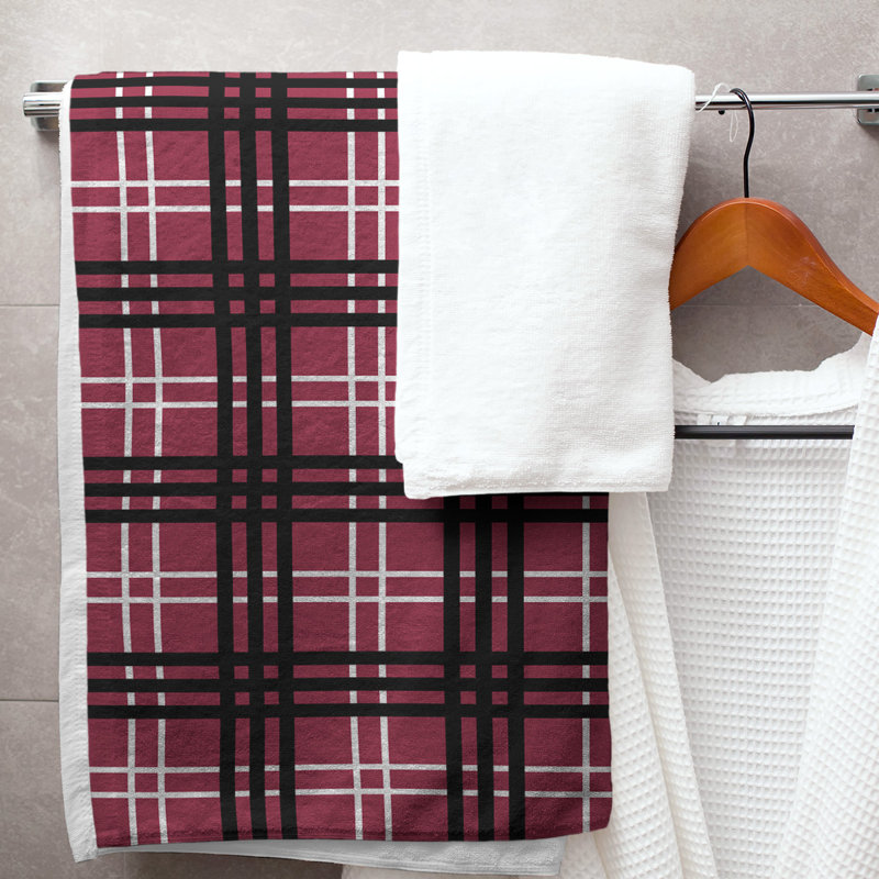 Serviette de bain Arizona football Luxury, Microfibre, Rouge / blanc / noir