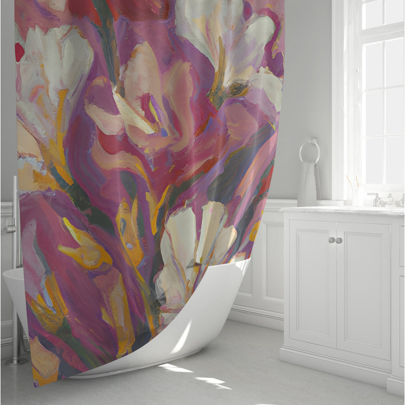 Cuddington Floral Shower Curtain, 72" H x 70" W