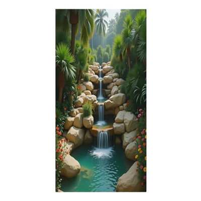 Tropical Oasis Oversized Microfiber Beach Towel,Sand Free Quick Dry Pool Towels,Lightweight Absorbent Bath Sheet for Travel Swim Vacation, 50 x 60 inAnd a complimentary Chinese-style canvas bag is included