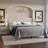 Rissie Gorgeous Upholstered Bed With 2 Nightstands In Linen-704555108-704555106