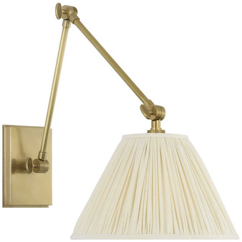 Marie Flanigan 1 - Light Swing Arm, White, Soft Brass