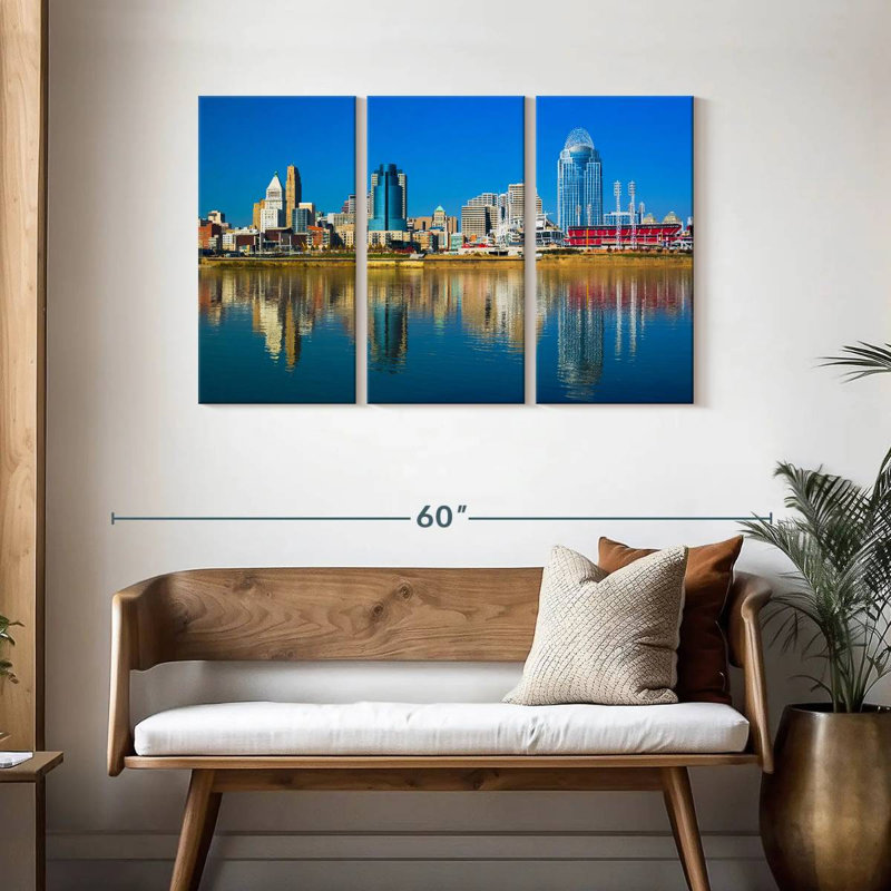Nicci Cincinnati Riverfront, 28" H x 45" W