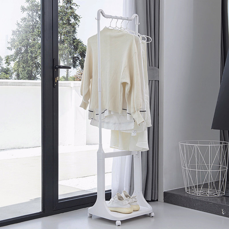 2-Tier Laundry Hamper Sorter With Hanging Bar, Rolling Laundry Baskets With Wheels Removable, Stackable Laundry Cart Organizer And Storage