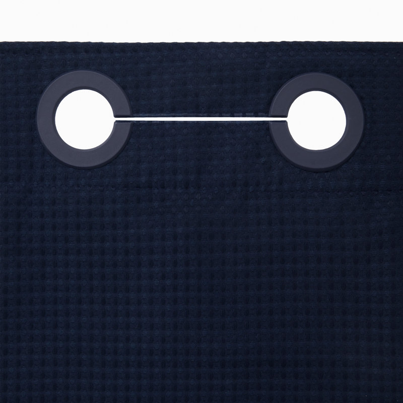 Rideau de douche sans crochet Rakiem, H 74 po x l 71 po, Marine