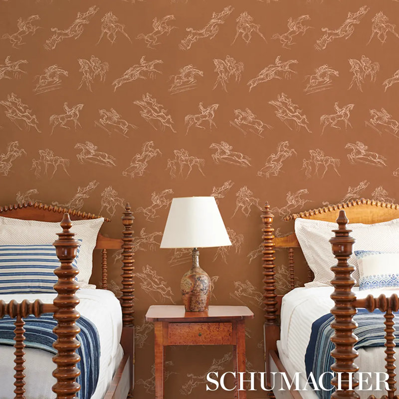 Schumacher X Backdrop Wallpaper Roll, Brown