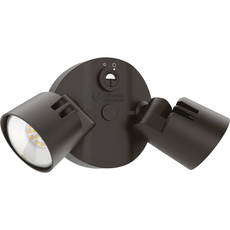 Bronze Dual Head LED Outdoor Security Flood Light