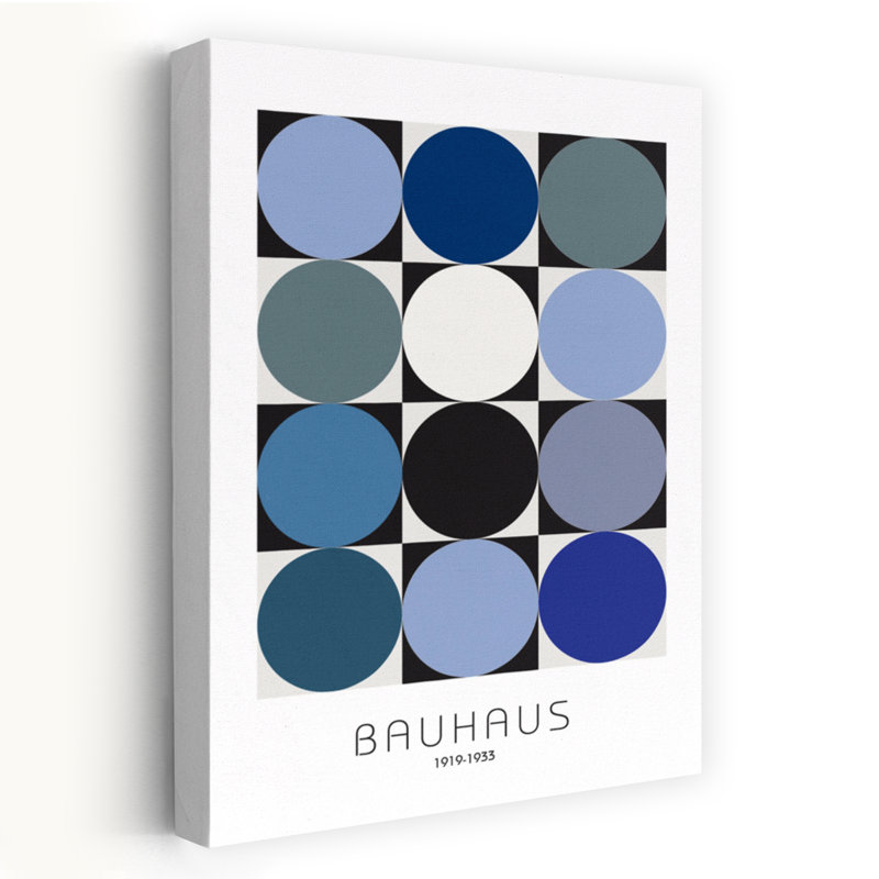 Bauhaus 6, art abstrait moderne, H 24 po x l 16 po