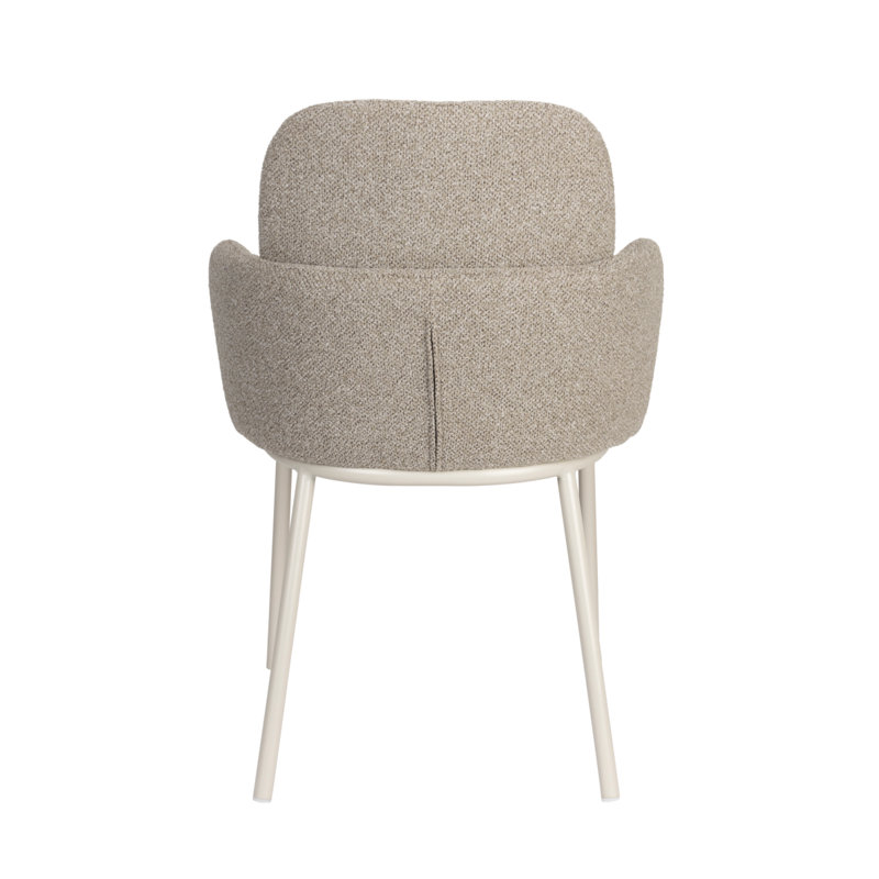 Jerrico Upholstered Arm Chair, Brown Beige
