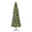 Arbre de Noël artificiel enneigé 9 pi avec branches réalistes, 460 lumières DEL, pommes de pin, baies rouges et 1298 pointes