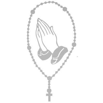 Décalcomanie murale rosary catholique
