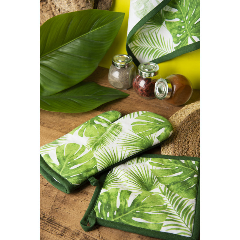 Excelsa Foliage Floral Cotton Potholder