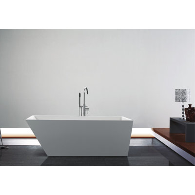 Obliquo 66.3'' x 31.25'' Soaking Acrylic Bathtub