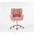Teddy Fabric 360 Swivel Home Office Chair With Gold Metal Base And Universal Wheels-248807340
